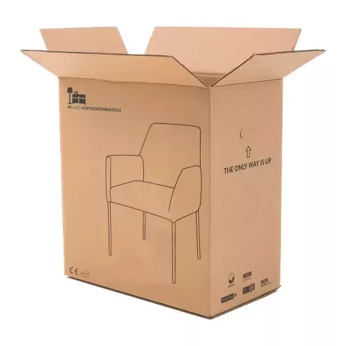 In And OutdoorMatch Regisseursstoel - Bamboe - 58x44x88 cm - Wit Canvas (105704)