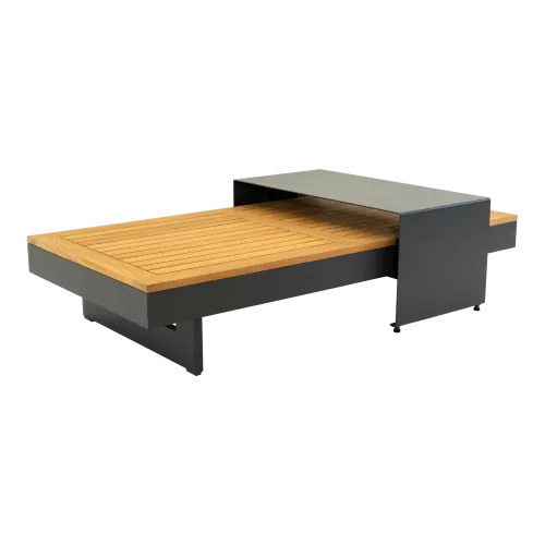 In And OutdoorMatch Loungeset - Ligfunctie - FSC Teak - 3-delig (105887)