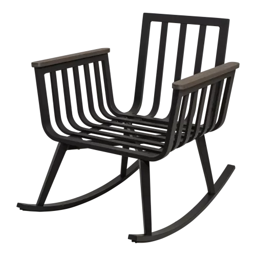 In And OutdoorMatch Schommelstoel - 71x95x81 cm - Aluminium - Olefin kussen (105892)