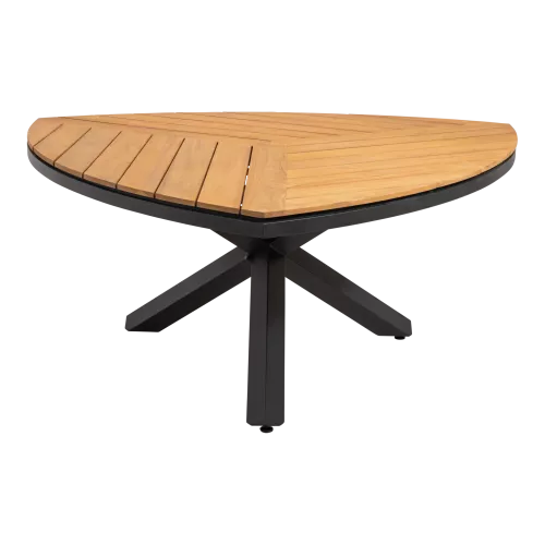 In And OutdoorMatch Tafel - Driehoek - 170x170x74 cm - Aluminium - FSC Teakhout (105904)