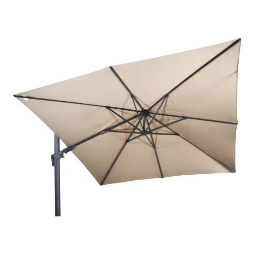 In And OutdoorMatch Zwevende parasol - 3x3m - UV50+ - Zonder kraag - Aluminium frame (106158)