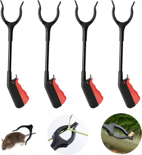 merkloos Grijparm Rubberen Grijper - 4 Stuks Korte Afvalgrijper voor Senioren en Kinderen met een Beperking - Afvalgrijper 30 cm (6152526944963)
