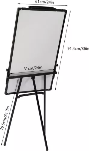 ShopEighty8 ShopEighty8 - Flipchart - Whiteboard Flipchart - Whiteboardstandaard - Magnetisch whiteboard - Verstelbare standaard - 3 standen - Antislip - Compleet met alle accessoires - Zwart (6150655894807)