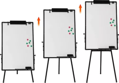 ShopEighty8 ShopEighty8 - Flipchart - Whiteboard Flipchart - Whiteboardstandaard - Magnetisch whiteboard - Verstelbare standaard - 3 standen - Antislip - Compleet met alle accessoires - Zwart (6150655894807)