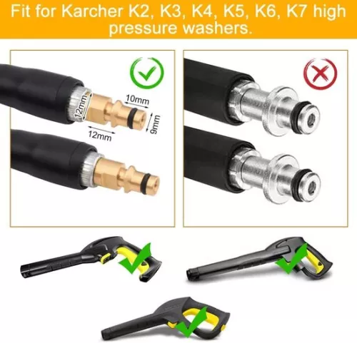 merkloos Vervangend kliksysteem voor hogedrukreinigerslang voor Karcher K2-K7 snelkoppeling (6152320558540)