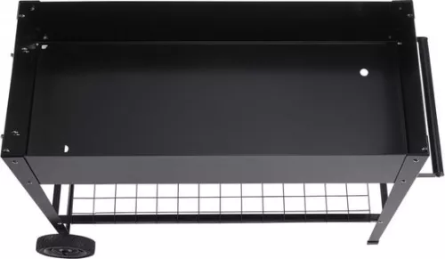 merkloos Bloembak - verhoogde bloembak op wielen - plantenbak van gegalvaniseerd staal, ideaal (8721085156179)