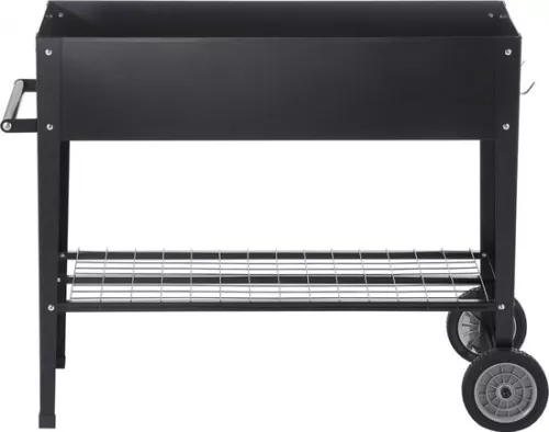 merkloos Bloembak - verhoogde bloembak op wielen - plantenbak van gegalvaniseerd staal, ideaal (8721085156179)