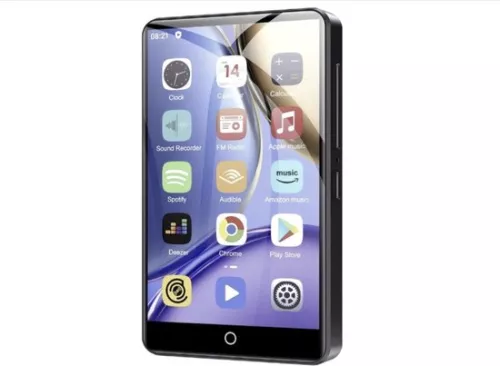 MP4-speler met Bluetooth en WiFi 80 GB, MP3- en MP4-muziekspeler, 4 inch 1080P touchscreen-videospeler, draagbare Android Spotify-speler met Play Store-app (zwart)