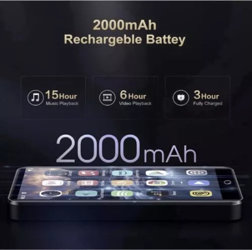 merkloos MP4-speler met Bluetooth en WiFi 80 GB, MP3- en MP4-muziekspeler, 4 inch 1080P touchscreen-videospeler, draagbare Android Spotify-speler met Play Store-app (zwart) (6152522710784)