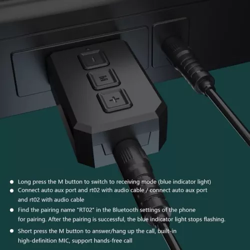 merkloos Bluetooth USB-adapter 2-in-1 draadloze dongle-ontvanger - voor desktop, laptop, tv en gameconsoles. (6152349568513)