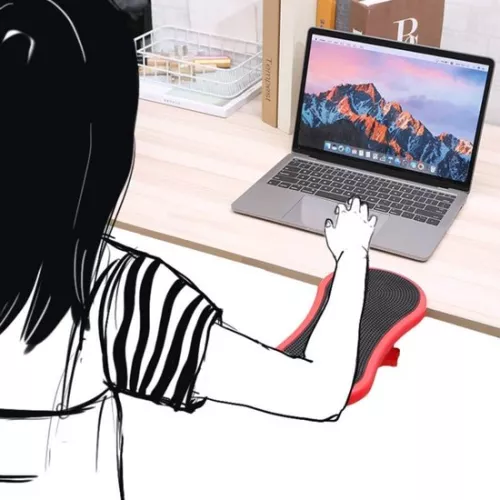 Ergonomische bureau-armsteun met verstelbare polssteun en schouderspierenontspanning