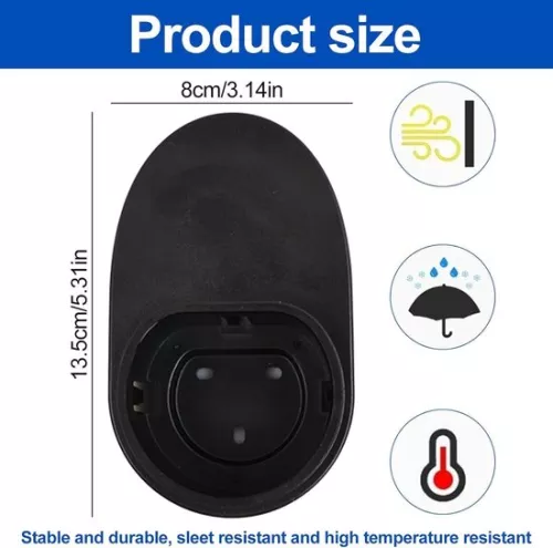 merkloos Kabelhouder type 2 wandhouder voor oplaadkabel - organizer voor Wallbox laadstation - zwart (8785325017873)