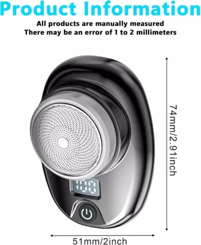 merkloos Elektrisch mini-scheerapparaat voor mannen - USB Type-C oplaadbaar, nat en droog, draagbaar en afwasbaar. (6151901685606)