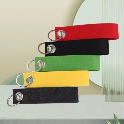 merkloos Vilt sleutelhangers - handgemaakt - 24 stuks - veelzijdig (9503393622510)