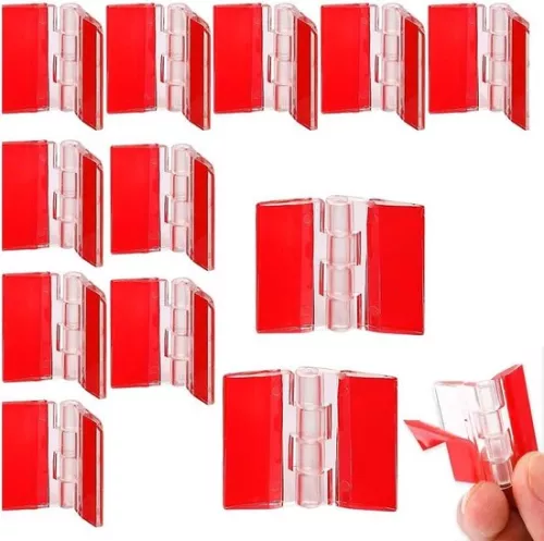 merkloos Zelfklevende transparante acryl scharnieren - 12 stuks - klein - opvouwbaar - voor kasten laden meubels - DIY - 35 x 30 . (8785310166432)