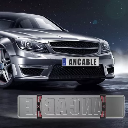 Merkloos Frameloze kentekenplaathouder - Universele onzichtbare houder - Set van 2 (9505923262920)