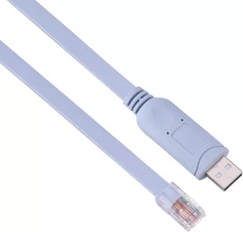 merkloos USB2.0 mannelijke naar RJ45 mannelijke kabel voor routers, switches - 18 m CAT5 seriële console platte kabel voor desktops, laptops, routers, switches met HTML-inhoud. (8785310427410)