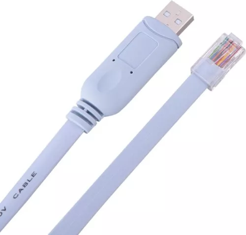 merkloos USB2.0 mannelijke naar RJ45 mannelijke kabel voor routers, switches - 18 m CAT5 seriële console platte kabel voor desktops, laptops, routers, switches met HTML-inhoud. (8785310427410)