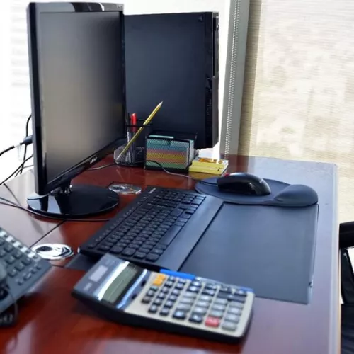 merkloos Muismat met gelkussen - ergonomische polssteun voor comfort - 1 stuk - zwart (8785305889308)