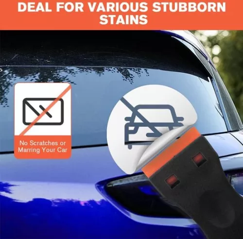 merkloos Schraper met 30 kunststof mesjes - 2 zwart - voor het verwijderen van verf, stickers en meer. (8785306904796)