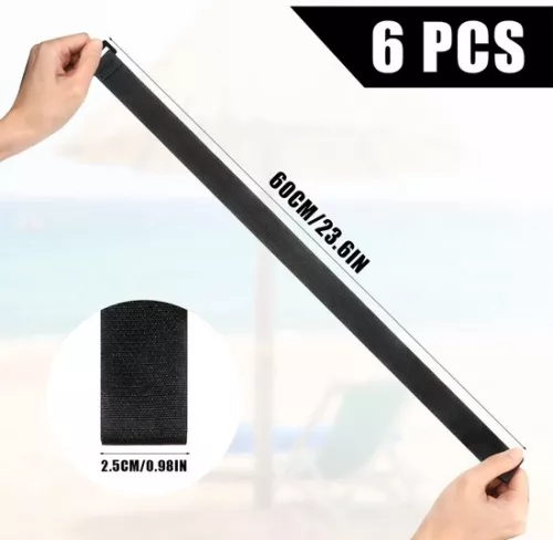 merkloos Verstelbare paraplubanden - Herbruikbare terrasaccessoires - Set van 6 (9502256222492)