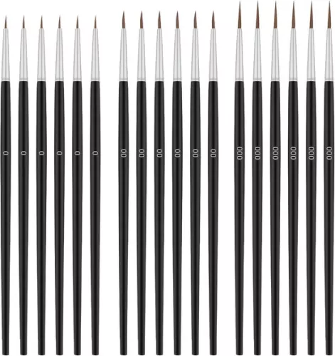 merkloos Fijne punt kwastenset - Miniatuur kwasten - 30 stuks (9505388518525)