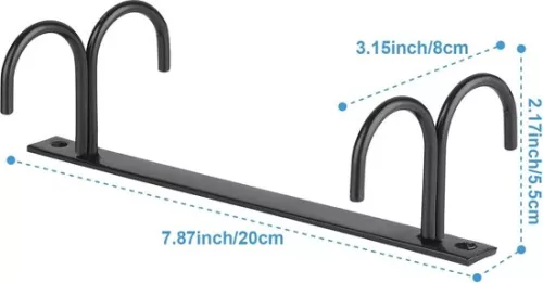 merkloos Bekerhouder onder de kast, koffiekophouder met schroeven, 12 bekerhaken onder het rek, drooghaken voor bar, voor het ophangen van kopjes, koffiekopjes, mokken, bekers etc. zwart (6150450877807)