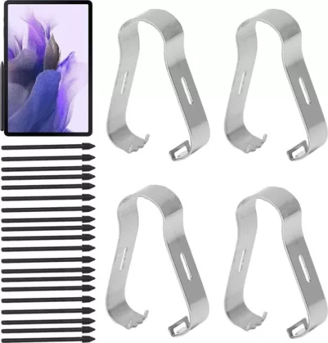 merkloos Stylus Pen Punten voor Samsung Galaxy S6 S7 S7 Plus Note 10 20 - Vervangende Stylus Pen Punten - Verpakking van 4 - Zwart. (8785310340719)