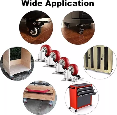merkloos Zware zwenkwielen - Zware zwenkwielen / trolleywielen voor meubels, 4 stuks (8785292191767)