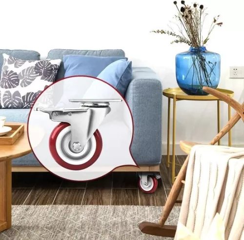 merkloos Zware zwenkwielen - Zware zwenkwielen / trolleywielen voor meubels, 4 stuks (8785292191767)