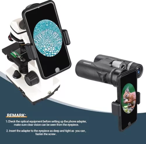 merkloos Telescoop-telefoonadapter | Universele smartphonehouder voor verrekijkers, microscopen en spottingscopes (6152506797763)