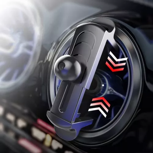 merkloos Ronde ventilatietelefoonhouder voor Mercedes-Benz A/B/C/E/S-Klasse, Mini Cooper, Audi-TT - Geschikt voor alle ronde ventilatiesleuven (6152115118126)