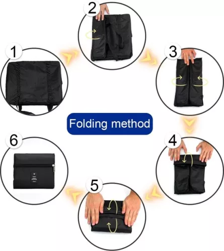 merkloos Opvouwbare handbagage 40x30x20 - Lichtgewicht reistas - Geschikt voor Transavia, Wizzair en Tui Airways (6152413960915)