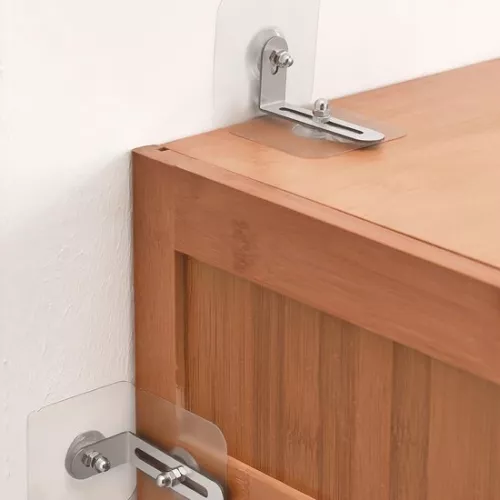 merkloos Anti-kantelmeubel zonder boren - Set van 8 - Muuranker, kindveilig - Anti-kantelhouder voor tv-meubels (8785310227980)