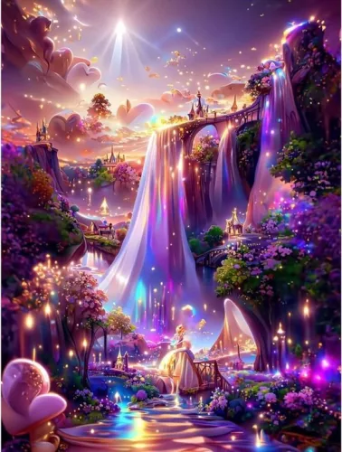 Wonderland Diamond Art - Volledige ronde diamantschilderset - Diamantborduurwerk - Kunstknutselsets - Volwassenen - Diamantschildersets - Schilderijen Diamantschilderen