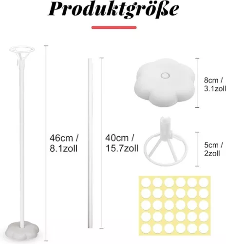 merkloos 20 ballonhouders - herbruikbare ballonstandaard - tafelballonstandaard - festival verjaardagsfeest bruiloft decoratie (8785307262192)