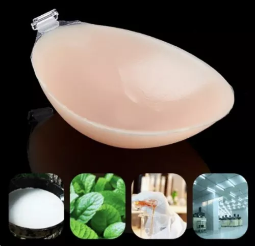 merkloos Siliconenbeha - 1x dik - D-cup - Verwijderbare zelfklevende pads - Push-up siliconen borstvergrotende pads - Voor badkleding en bikini's - Comfortabele vulling - Onzichtbaar en wasbaar - Dames (8410900115599)