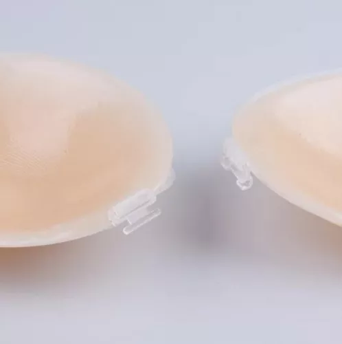 merkloos Siliconenbeha - 1x dik - D-cup - Verwijderbare zelfklevende pads - Push-up siliconen borstvergrotende pads - Voor badkleding en bikini's - Comfortabele vulling - Onzichtbaar en wasbaar - Dames (8410900115599)