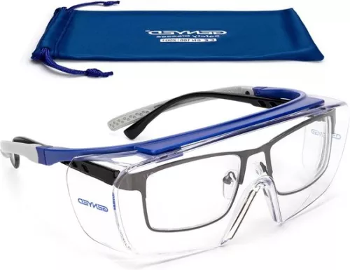 Veiligheidsbrillen Brildragers CE EN166 gecertificeerd Krasbestendig Anti-condens UV400 lenzen Verstelbare tempelhoek Omsluitend