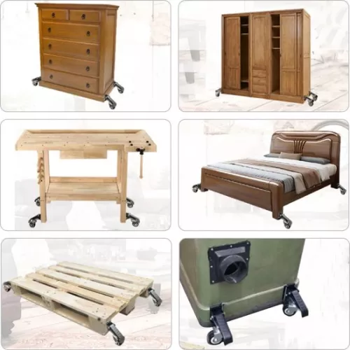 Zware wielen, 300 kg, werkbank, wielset, 4 stuks, 360 graden rotatie, softclose, werkbank, wielen, meubelwielen, transportwielen, loopwielen voor werkbanken, machines en tafels