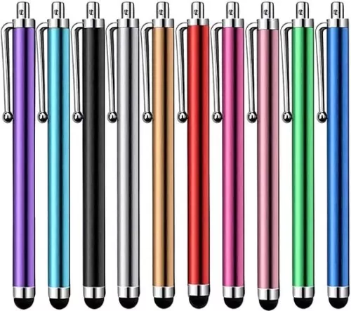[10 stuks] Capacitieve universele touchscreen-stylus voor tablets, iPad Mini, iPad Pro, iPad Air, smartphones, Samsung Galaxy - Diverse kleuren