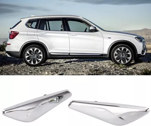 merkloos Voorspatbord Chrome Finisher Vervanging 51117338569 51117338570 - ABS Voorspatbord Chrome Finisher Trim - Compatibel met X3 X4 F25 F26 2013-2017 - HTML Content - Voorbeeldtekst . (8785310177988)