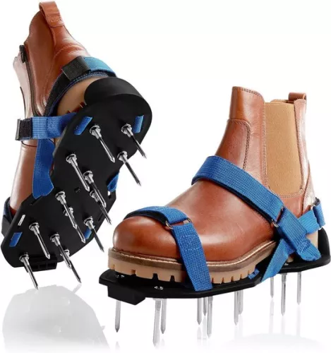 merkloos Spijkerschoenen met klittenbandsluiting, voor het beluchten van het gazon of als afwerkingsschoenen, gazonbeluchterschoenen als perfecte beluchter, de ideale gazonbeluchter (8434705081989)