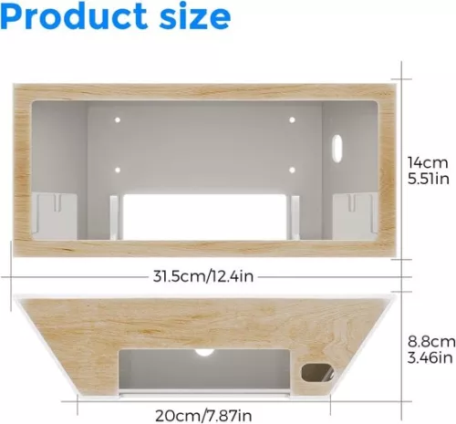 merkloos Alles-in-één Starlink Gen 3 routerhouder - Montageset voor mesh-router en V3-voeding met ethernetadapter - Muurbevestiging voor krachtige standaard schotelantennes. (8785311003798)
