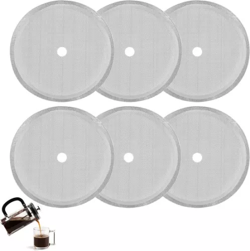 Vervangende filterzeef voor French Press 1 liter - RVS koffiepersfilter - Vervangende filterzeef met gaas - Koffieperszeef - 1000 ml - 8 kopjes