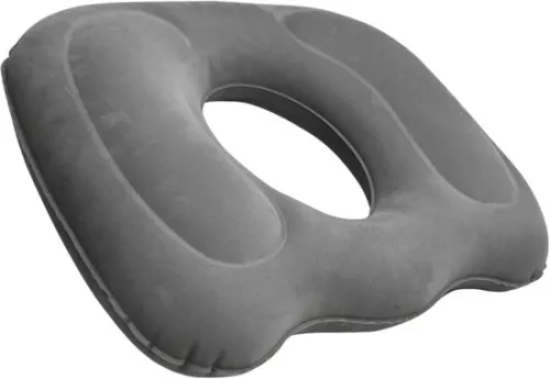 Opblaasbaar donutkussen 45x40 cm - met gaten 13x15 cm - Pijnverlichtend zitkussen - voor thuis en op kantoor