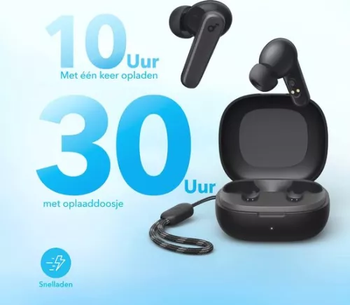 merkloos Draadloze oordopjes Bluetooth 5.3 met 10 mm drivers, 30 uur speeltijd en IPX5 waterbestendig (6152605867855)