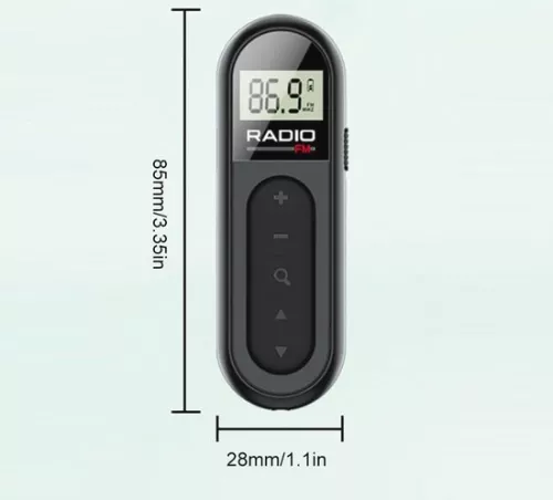 merkloos Draagbare FM-radio-ontvanger met achtergrondverlichting en LCD-scherm - Mini-zakradio voor sport en toerisme (6152607295212)