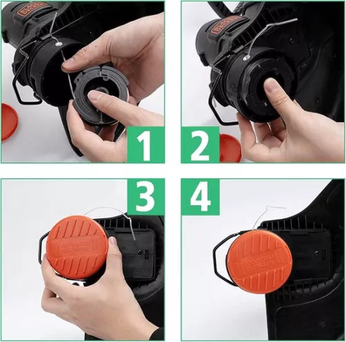 merkloos DriSubt 8PCS AF-100 Trimmer Spoel & Draad voor Black & Decker Trimmers Vervangend Draadgereedschap, 9 meter 0