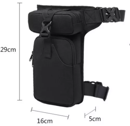 merkloos Motorfiets beentas voor mannen en vrouwen, dijbeentas, canvas heuptas, stevige tactische tas, verstelbare heupband, heuptas voor wandelen, fietsen, vissen, vrije tijd, Khaki (8410900987462)